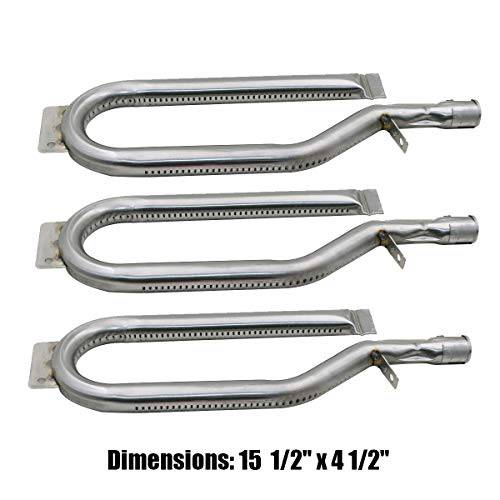 Hisencn Gas Grill Repair Kit SS Burner, Stainless Steel Heat Plate Parts -3pack Replacement - Grill Parts America