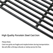 Hisencn Porcelain Coated Cast Iron Cooking Grates Replacement - Grill Parts America