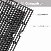 Hisencn Porcelain Coated Cast Iron Cooking Grates Replacement - Grill Parts America
