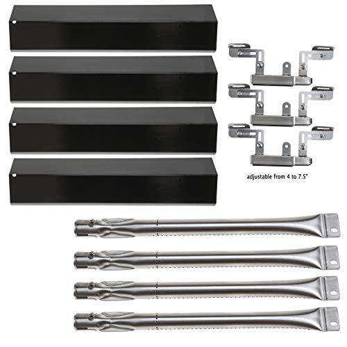 Hisencn Repair KIT Parts Grill Burner Tube, Porcelain Heat Plate Tent, Adjustable Carry Over Tubes  Gas Grill Models - Grill Parts America