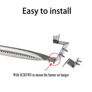 Hisencn Repair kit Parts Stainless Grill Burner Tube, Heat Plate Shield Tent, Hanger Brackets, Electronic Ignitor Replacement - Grill Parts America