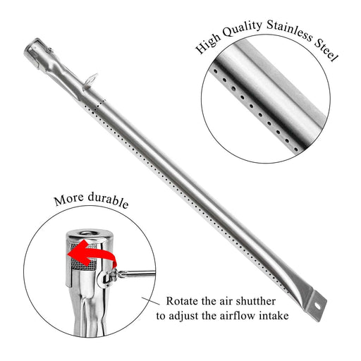 Hisencn Repair kit Parts Stainless Grill Burner Tube, Heat Plate Shield Tent, Hanger Brackets, Electronic Ignitor Replacement - Grill Parts America