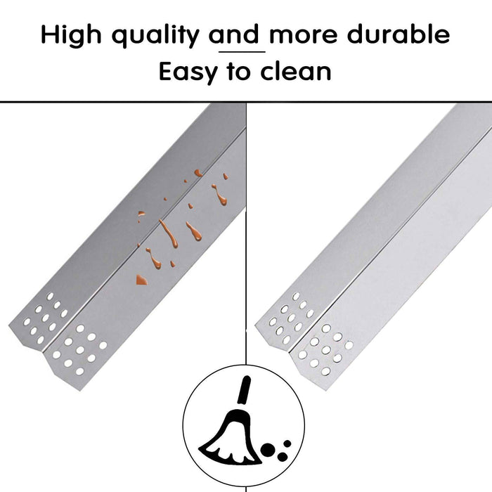 Hisencn Repair Kit Stainless Steel Burners, Stainless Heat Plates Replacement Parts for Master Forge 1010037, 1010048 Gas Grill Models - Grill Parts America