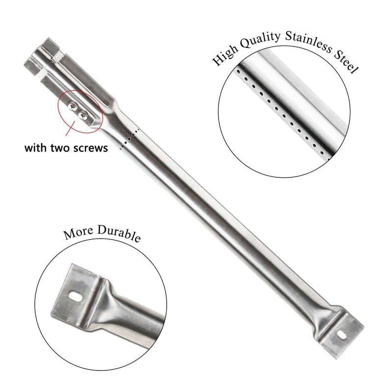 Hisencn Repair Kit Stainless Steel Burners, Stainless Heat Plates Replacement Parts for Master Forge 1010037, 1010048 Gas Grill Models - Grill Parts America