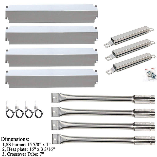 Hisencn Replacement Charbroil 463248208,463268107,466248208 Gas Grill Stainless Steel Burners - Grill Parts America