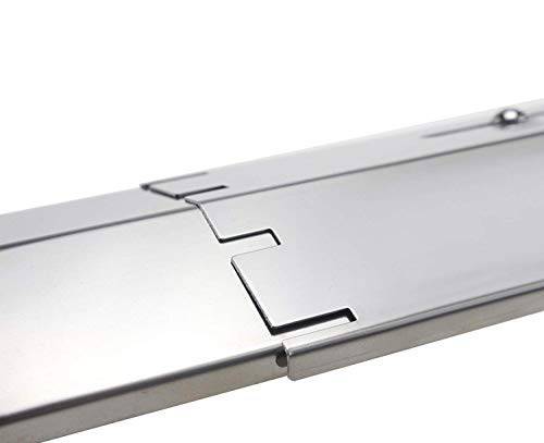 Hisencn Universal Replacement Heavy Duty Adjustable Stainless Steel Heat Plate Shield, Heat Tent, Flavorizer Bar, Burner Cover, Flame Tamer - Grill Parts America