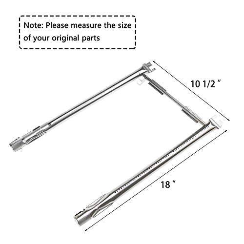 Hisencn Gas Grill Stainless Steel Burner Tubes Pipe Replacement for Weber Spirit 18" - Grill Parts America