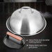 HOMENOTE Griddle Accessories Kit - 12 Inch Heavy Duty Round Basting Cover Cheese Melting Dome with 7 inch Round Cast Iron Burger Bacon Press - Perfect for Flat Top Griddle Grill Cooking - Grill Parts America