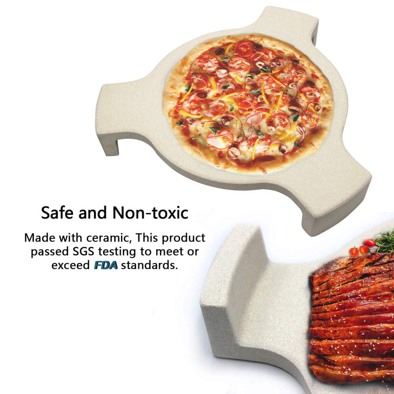 Hongso 18" with Legs New Heat Deflector, Plate Setter, Smokin' Stone, Pizza Stone with 3 Legs for 18" Large Big Green Egg Grill, 18" Kamado Grill, CR-18-1 - Grill Parts America
