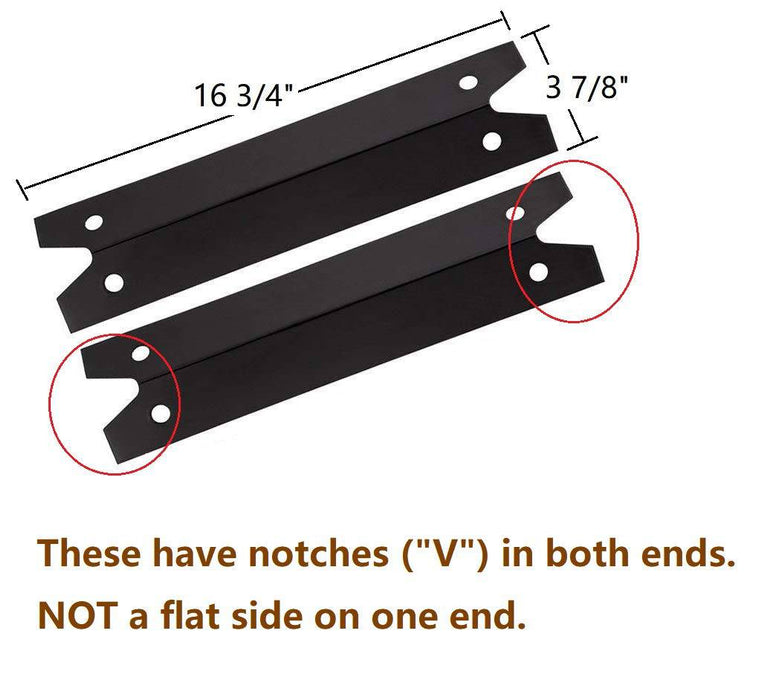 Hongso PPG311 (5-Pack) BBQ Gas Grill Porcelain Steel Heat Plate, Heat Shield, Heat Tent, Burner Cover, Vaporizor Bar, Flavorizer Bar for Brinkmann - Grill Parts America