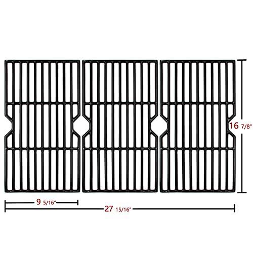 Hongso 16 7/8" Polished Porcelain Coated Cast Iron Gas Grill Grates - Grill Parts America