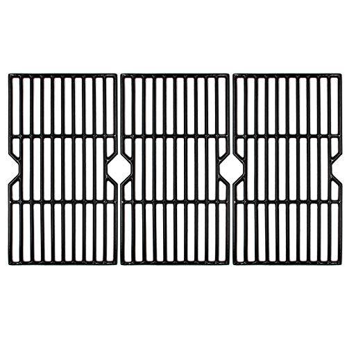 Hongso 16 7/8" Polished Porcelain Coated Cast Iron Gas Grill Grates - Grill Parts America