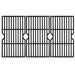 Hongso 16 7/8" Polished Porcelain Coated Cast Iron Gas Grill Grates - Grill Parts America