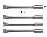 Hongso 14 7/8" Grill Burner Replacement Stainless Steel Pipe Burners Nexgrill, Gas Grill SBF791(4-Pack) - Grill Parts America