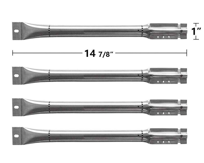 Hongso 14 7/8" Grill Burner Replacement Stainless Steel Pipe Burners Nexgrill, Gas Grill SBF791(4-Pack) - Grill Parts America