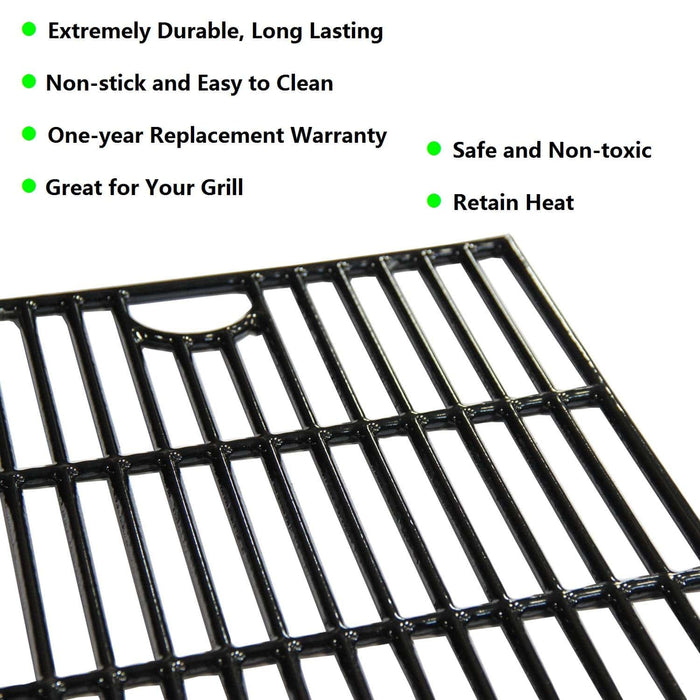 Hongso 17 inch Porcelain Coated Cast Iron Cooking Grids Grates Set of 2 (PCA192) Nexgrill - Grill Parts America