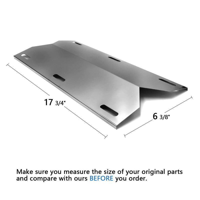 Hongso SPA231 (4-Pack) Stainless Steel BBQ Gas Grill Heat Plate, Heat Shield, Heat Tent, Burner Cover, Flavorizer Bar Nexgrill - Grill Parts America
