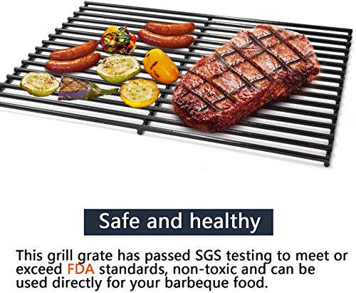 Hongso 16 5/8" Porcelain Steel Grill Grate Cooking Grid Replacement Parts 2-Pack (PCB932) - Grill Parts America