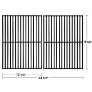 Hongso 16 5/8" Porcelain Steel Grill Grate Cooking Grid Replacement Parts 2-Pack (PCB932) - Grill Parts America