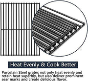 Hongso 16 5/8" Porcelain Steel Grill Grate Cooking Grid Replacement Parts 2-Pack (PCB932) - Grill Parts America