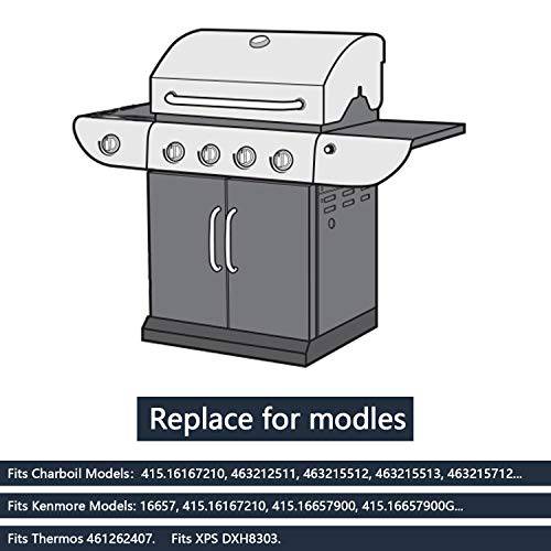 Hongso 16 X 3 13/16" Porcelain Steel Heat Plate Shield, Grill Burners Cover Replacement for Charbroil, Kenmore Gas Grills Parts, 4-Pack (PPC321) - Grill Parts America