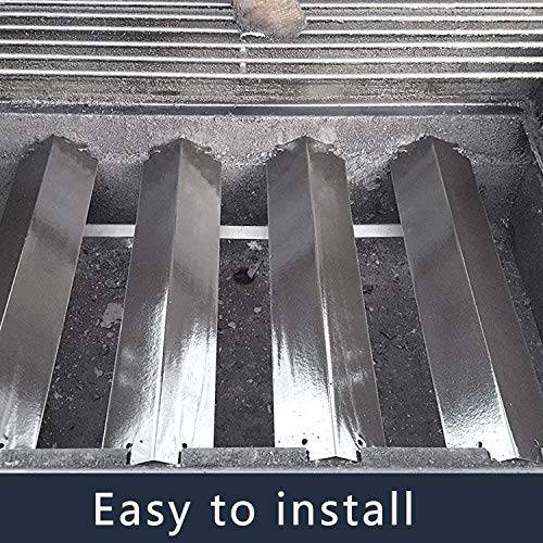 Hongso 16 X 3 13/16" Porcelain Steel Heat Plate Shield, Grill Burners Cover Replacement for Charbroil, Kenmore Gas Grills Parts, 4-Pack (PPC321) - Grill Parts America