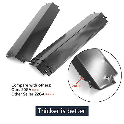 Hongso 16 X 3 13/16" Porcelain Steel Heat Plate Shield, Grill Burners Cover Replacement for Charbroil, Kenmore Gas Grills Parts, 4-Pack (PPC321) - Grill Parts America