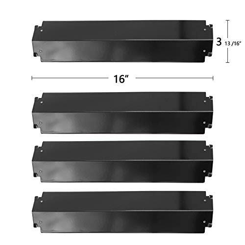 Hongso 16 X 3 13/16" Porcelain Steel Heat Plate Shield, Grill Burners Cover Replacement for Charbroil, Kenmore Gas Grills Parts, 4-Pack (PPC321) - Grill Parts America