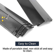Hongso 16 X 3 13/16" Porcelain Steel Heat Plate Shield, Grill Burners Cover Replacement for Charbroil, Kenmore Gas Grills Parts, 4-Pack (PPC321) - Grill Parts America