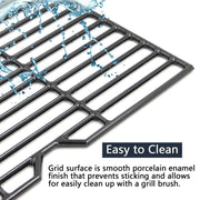 Hongso 19 1/4 Inch Porcelain Cast Iron Grill Grate Cooking Grid Nexgrill 720-0511 20-0336, Aussie, Kenmore, Jenn-Air, Weber Genesis Series, PCB152 - Grill Parts America