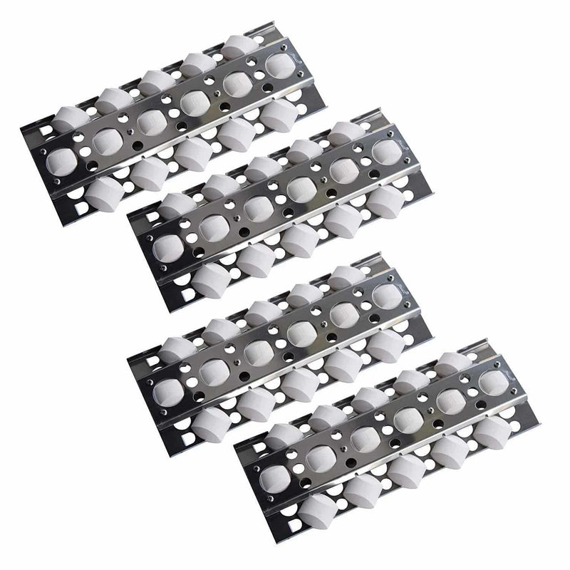 Hongso (4 Pack) Stainless Steel Heat Plate, Heat Shield, Heat Tent, Burner Cover, Vaporizor Bar, and Flavorizer Bar Replacement - Grill Parts America