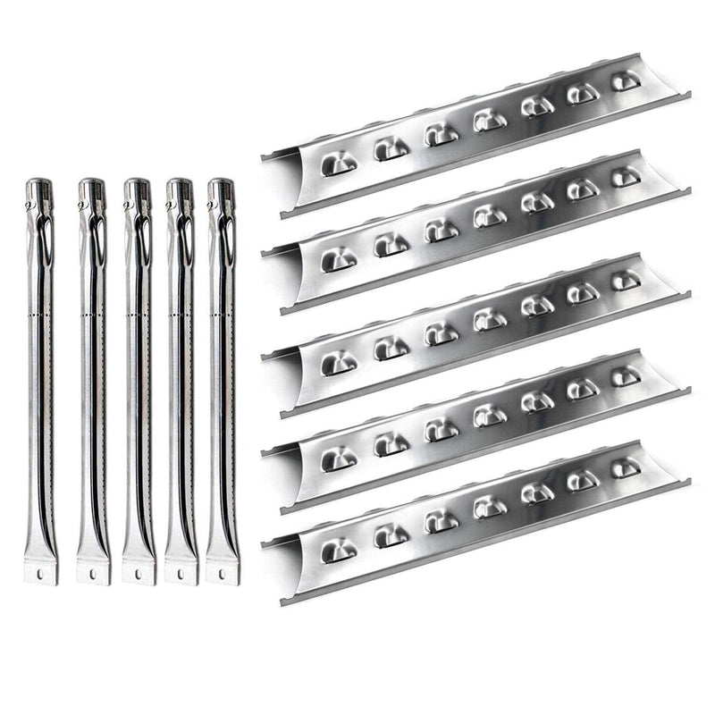 Hongso 5 Burner Gas BBQ Grill SS Burners and Heat Plates for Master Forge - Grill Parts America