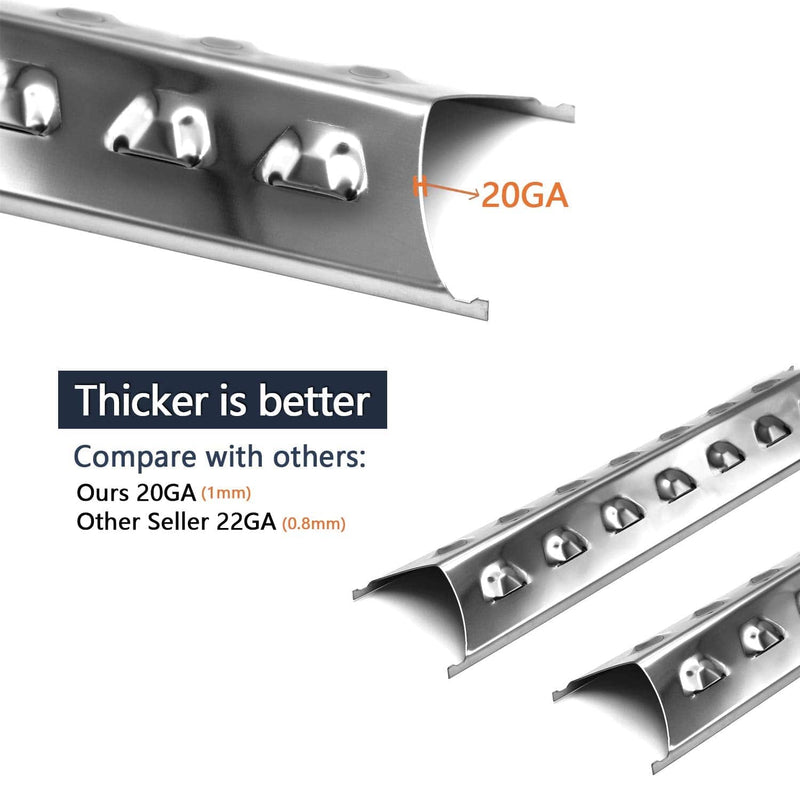 Hongso 5 Burner Gas BBQ Grill SS Burners and Heat Plates for Master Forge - Grill Parts America