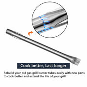 Hongso 5 Burner Gas BBQ Grill SS Burners and Heat Plates for Master Forge - Grill Parts America