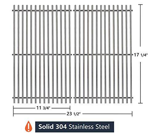 Hongso 9930 17 1/4 Inch SUS304 Stainless Steel Grill Grates Replacement 2-Pack SCI930 - Grill Parts America