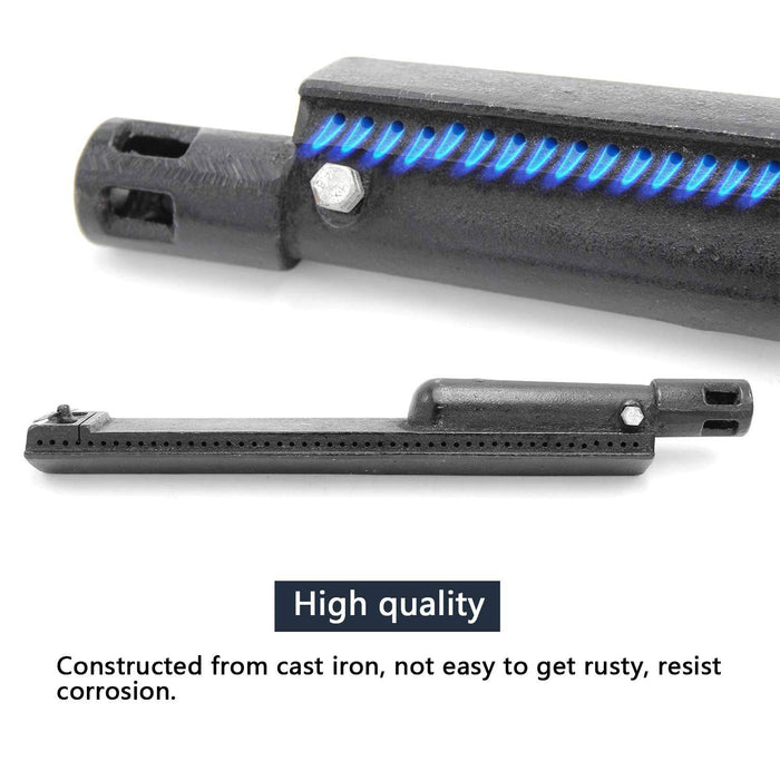 Hongso Gas Grill Stainless Steel Heat Plate Shield and Cast Iron Burner Repair Kit Replacement for Jenn Air 720-0061, 3 Pack (CBF301, SPA231) - Grill Parts America