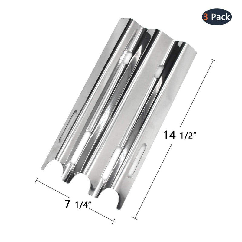 Hongso Grill Replacement Part Stainless Steel Heat Shield Plate Tent Burner Cover Flame Tamer SPZ081 3-PK - Grill Parts America