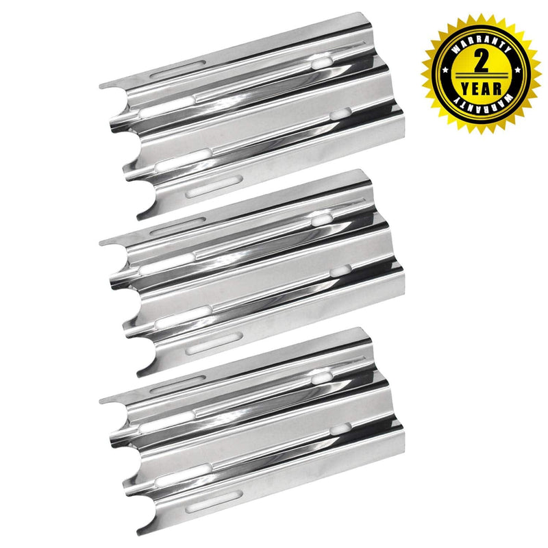 Hongso Grill Replacement Part Stainless Steel Heat Shield Plate Tent Burner Cover Flame Tamer SPZ081 3-PK - Grill Parts America