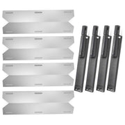 Hongso Jenn Air Grill Parts Gas Grill Repair Kit Replacement Grill Heat Plates and Burners - 4 Pack (CBF301, SPA231) - Grill Parts America