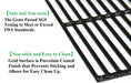 Hongso PCE051 Porcelain Coated Cast Iron Grill Cooking Grates Replacement, Set of 3 - Grill Parts America