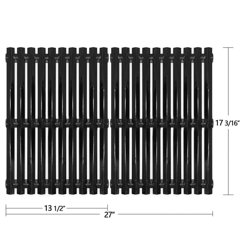 Hongso Porcelain Steel Cooking Grid Grates Replacement Parts, 17 3/16 incn BBQ Grill Parts, 2-Pack (PCI812) - Grill Parts America