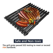 Hongso Porcelain Steel Cooking Grid Grates Replacement Parts, 17 3/16 incn BBQ Grill Parts, 2-Pack (PCI812) - Grill Parts America