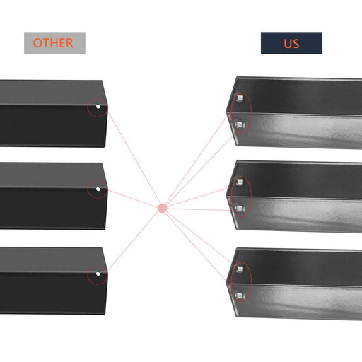 Hongso PPE051 (3-Pack) Porcelain Steel Heat Plate, Heat Shield, Heat Tent, Burner Cover, Vaporizor Bar, and Flavorizer Bar Replacement - Grill Parts America