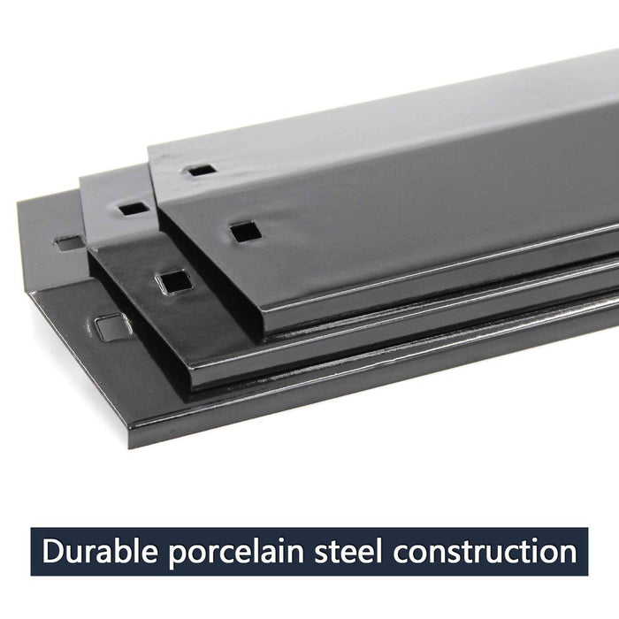 Hongso PPE051 (3-Pack) Porcelain Steel Heat Plate, Heat Shield, Heat Tent, Burner Cover, Vaporizor Bar, and Flavorizer Bar Replacement - Grill Parts America