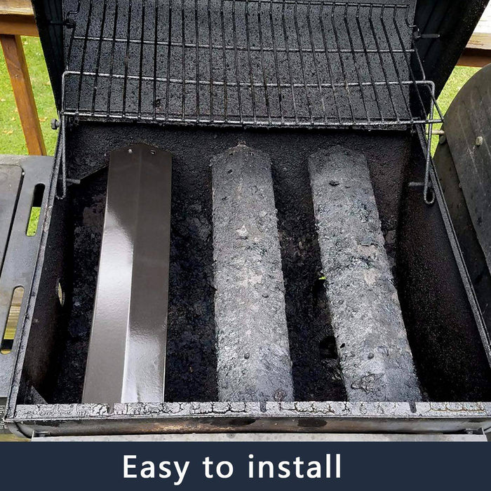 Hongso PPE051 (3-Pack) Porcelain Steel Heat Plate, Heat Shield, Heat Tent, Burner Cover, Vaporizor Bar, and Flavorizer Bar Replacement - Grill Parts America