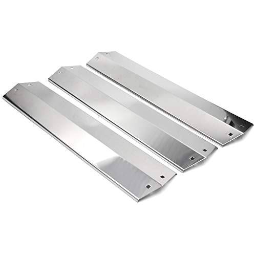 Hongso SPE051 (3-pack) Stainless Steel Heat Plates, Heat Shield, Heat Tent, Burner Cover Replacement for Chargriller 3001, 3008, 3030, 4000, 4208, 5050, 5072, 5252, 5650 Gas Grill (18 15/16" x 3 7/8") - Grill Parts America