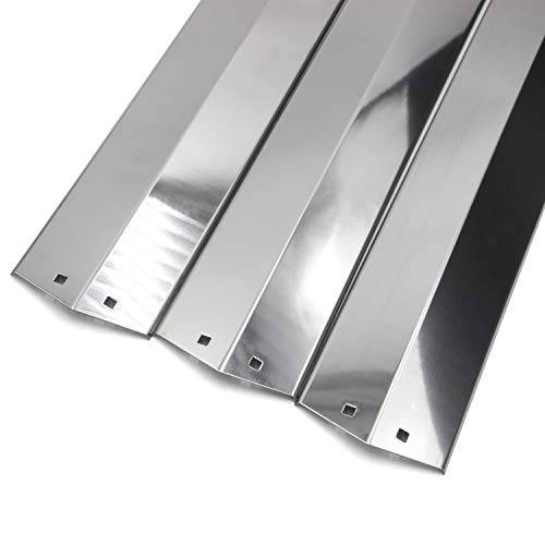 Hongso SPE051 (3-pack) Stainless Steel Heat Plates, Heat Shield, Heat Tent, Burner Cover Replacement for Chargriller 3001, 3008, 3030, 4000, 4208, 5050, 5072, 5252, 5650 Gas Grill (18 15/16" x 3 7/8") - Grill Parts America