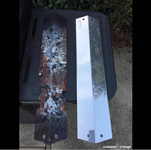 Hongso SPE051 (3-pack) Stainless Steel Heat Plates, Heat Shield, Heat Tent, Burner Cover Replacement for Chargriller 3001, 3008, 3030, 4000, 4208, 5050, 5072, 5252, 5650 Gas Grill (18 15/16" x 3 7/8") - Grill Parts America