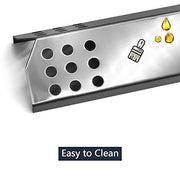 Hongso SPG451 (5-Pack) Stainless Steel Heat Plates, Heat Shield, Heat Tent, Burner Cover Replacement for Gas Grill Model Kitchen Aid 720-0745, Jenn Air Gas Barbecue Grills - Grill Parts America