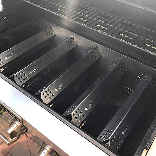 Hongso SPG451 (5-Pack) Stainless Steel Heat Plates, Heat Shield, Heat Tent, Burner Cover Replacement for Gas Grill Model Kitchen Aid 720-0745, Jenn Air Gas Barbecue Grills - Grill Parts America